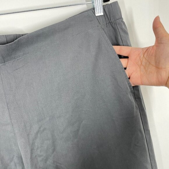 Pure Jill size large gray pull on wide leg comfy pants lyocell high waist - Picture 4 of 6